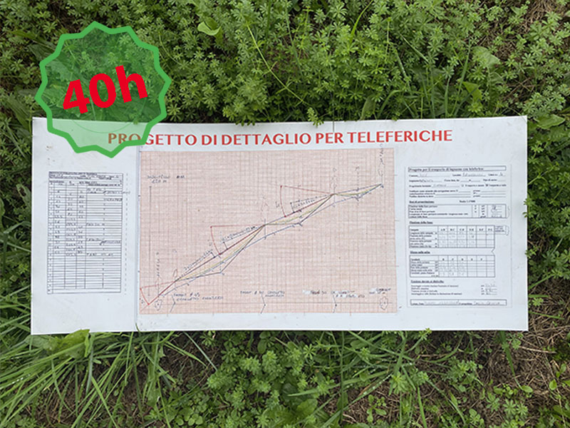 Corso di 4h per elementi di progettazione della linea teleferica e utilizzo di carrelli speciali